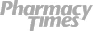 Pharmacy Times logo design in gray.